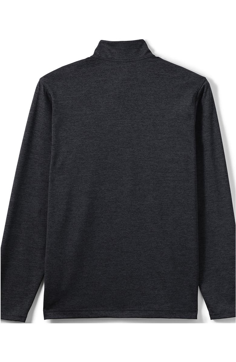 Lands' End Unisex Rapid Dry Space Dye Quarter Zip Pullover Shirt, Alternate, color, Black Space Dye