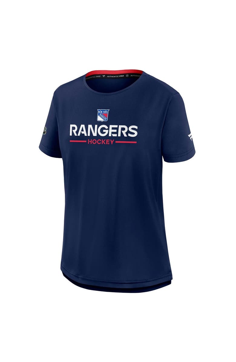 FANATICS Women's Fanatics Navy New York Rangers Authentic Pro Rink Tech T-Shirt, Alternate, color, Navy