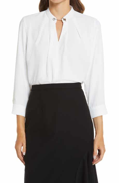 Ming Wang Chain Neck Blouse