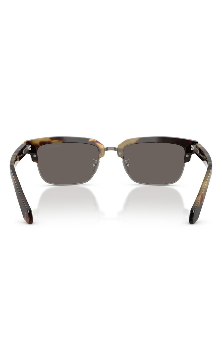 AX Armani Exchange 52mm Rectangular Sunglasses, Alternate, color, Brown Yellow Havana / Grey