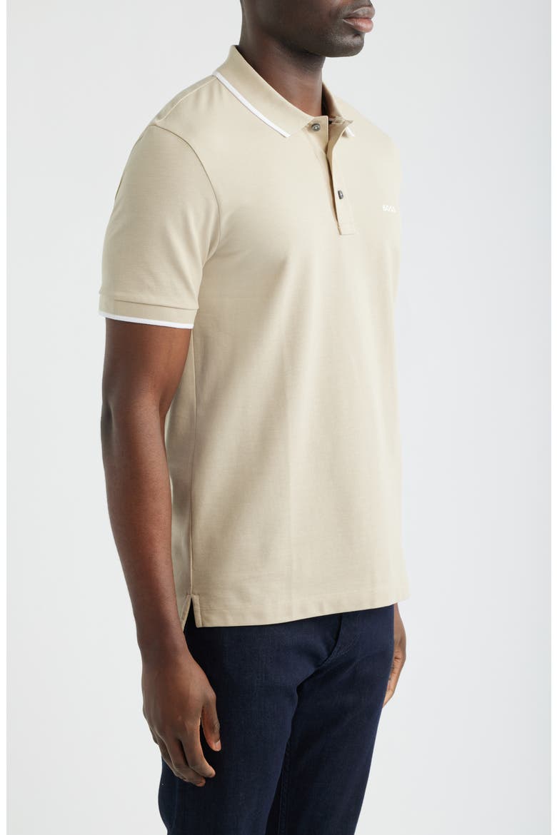 Parlay Tipped Cotton Polo, Alternate, color, OPEN BEIGE