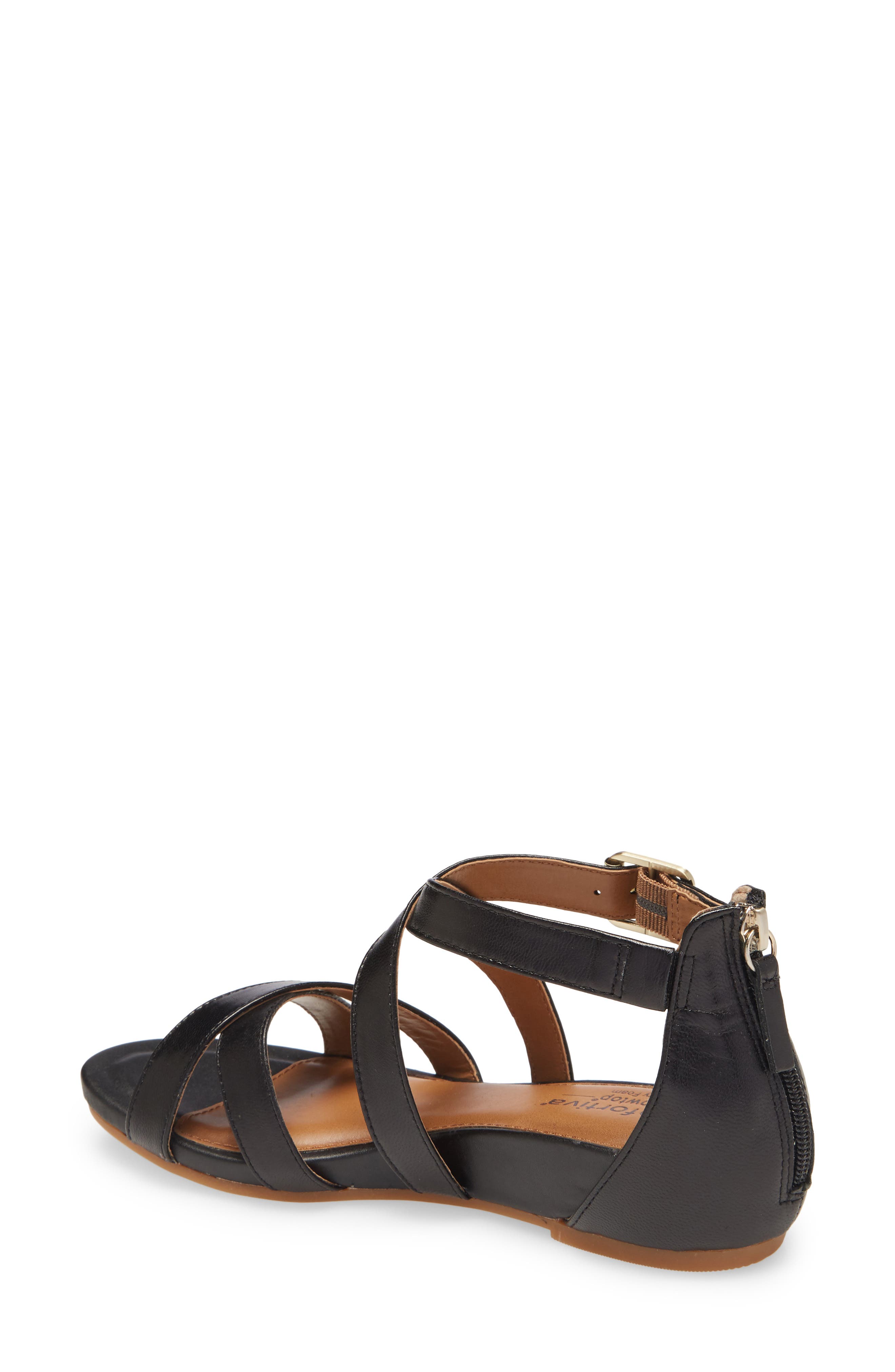 Melody Sandal, Alternate, color, BLACK LEATHER
