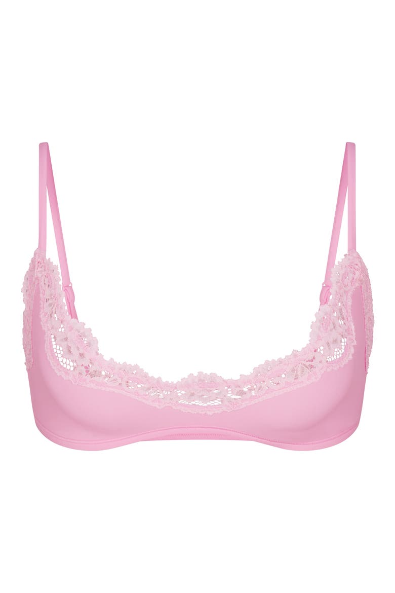 Fits Everybody Lace Scoop Bralette, Alternate, color, BUBBLEGUM TONAL