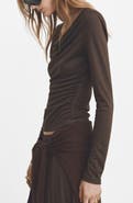 MANGO Odette Cowl Neck Top