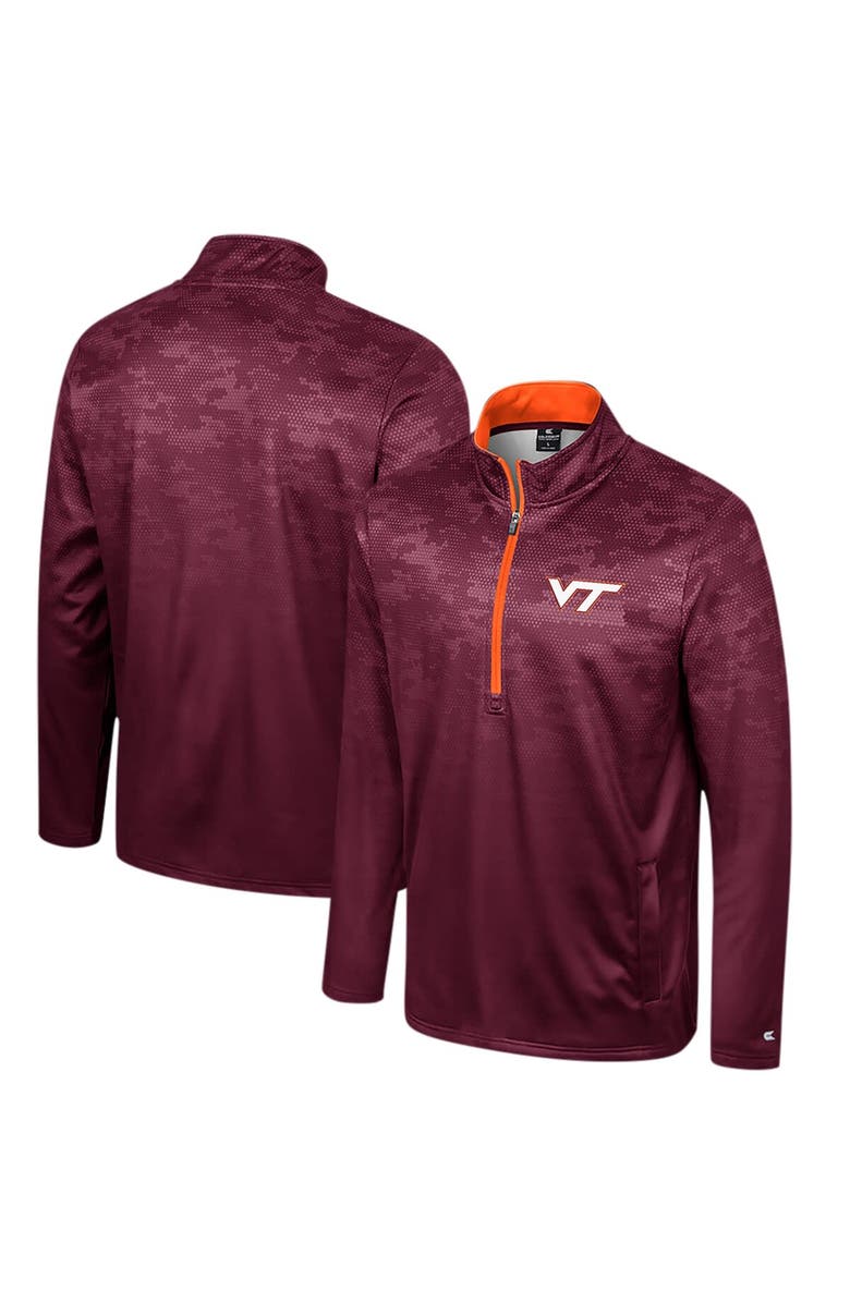 COLOSSEUM Men's Colosseum  Maroon Virginia Tech Hokies The Machine Half-Zip Jacket, Alternate, color, Maroon