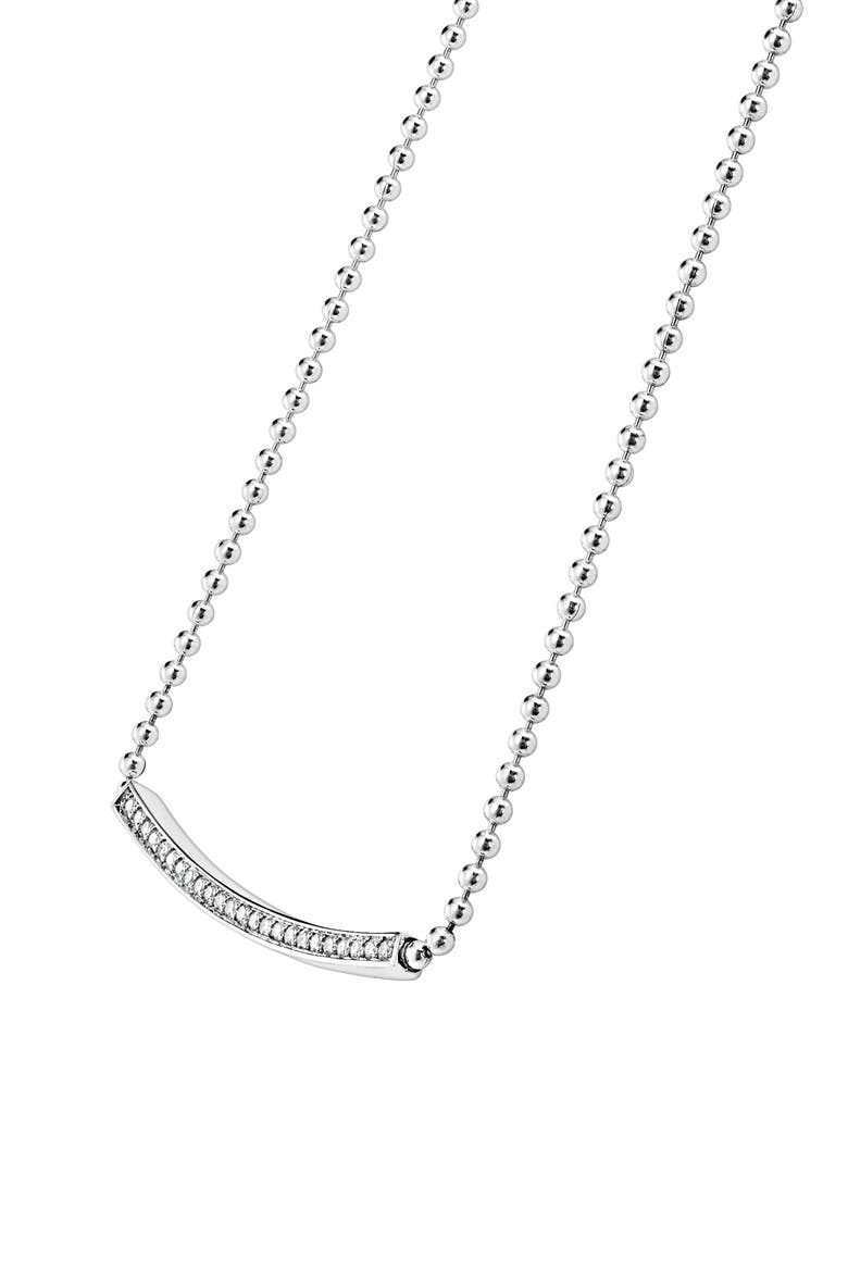 Caviar Spark Diamond Bar Necklace, Alternate, color, SILVER/ DIAMOND