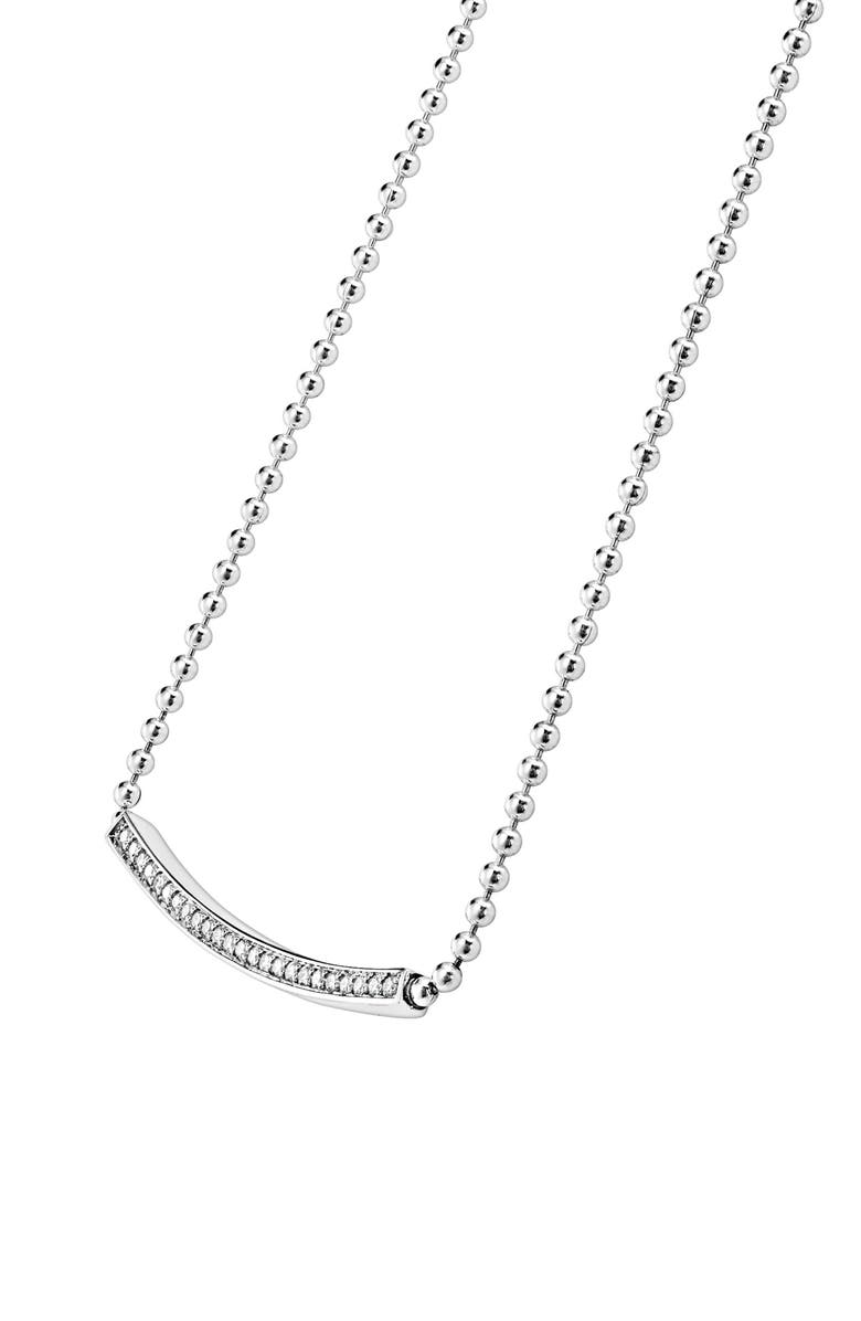 LAGOS Caviar Spark Diamond Bar Necklace, Alternate, color, 