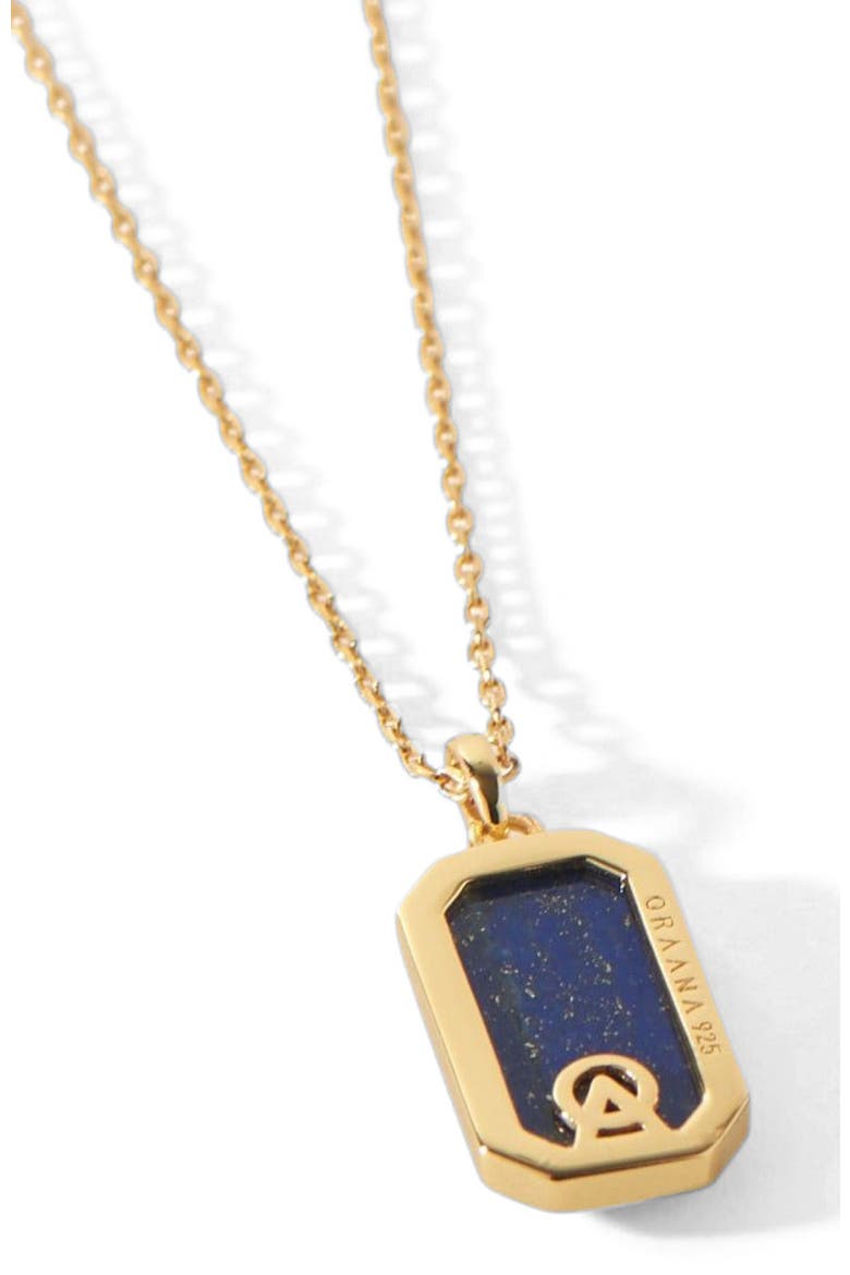 The Tessa Tag Necklace, Alternate, color, Lapis