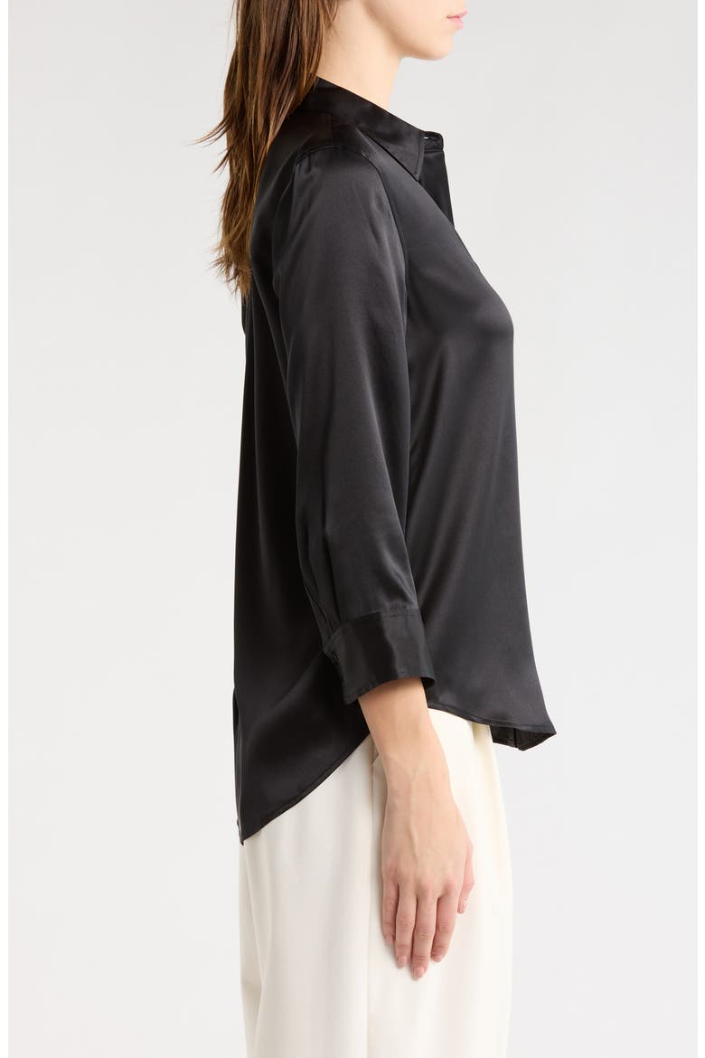 Dani Silk Charmeuse Blouse, Alternate, color, BLACK/BLACK