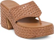 Dolce Vita Ripple Raffia Platform Sanda