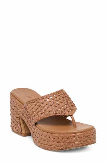 Ripple Raffia Platform Sanda