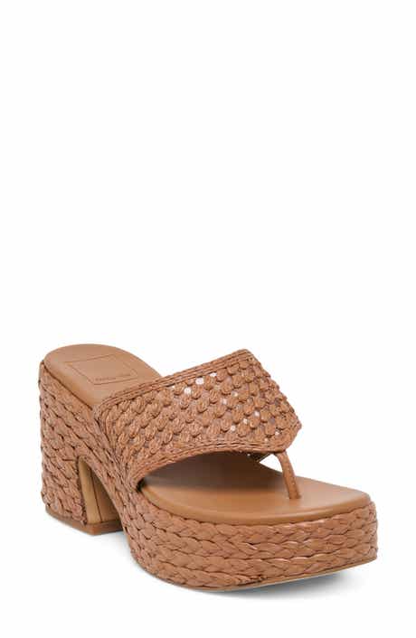 Ripple Raffia Platform Sanda