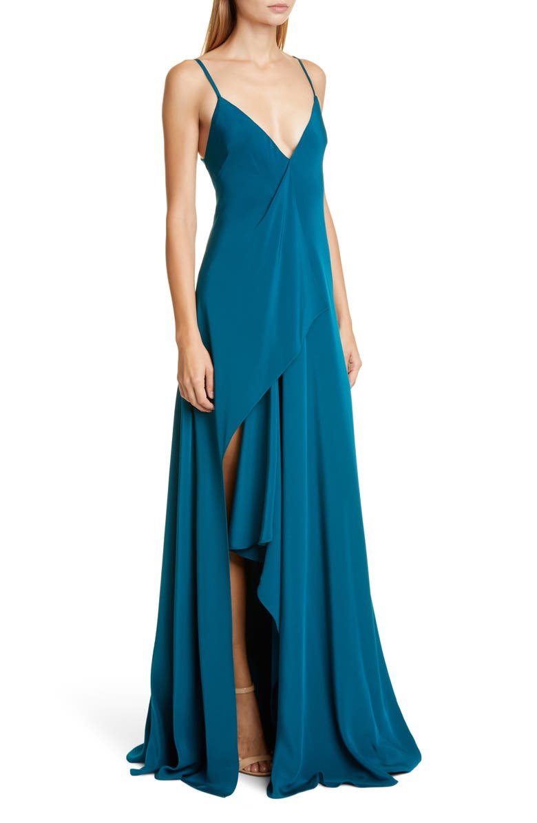 CUSHNIE Drape Panel Gown, Alternate, color, 