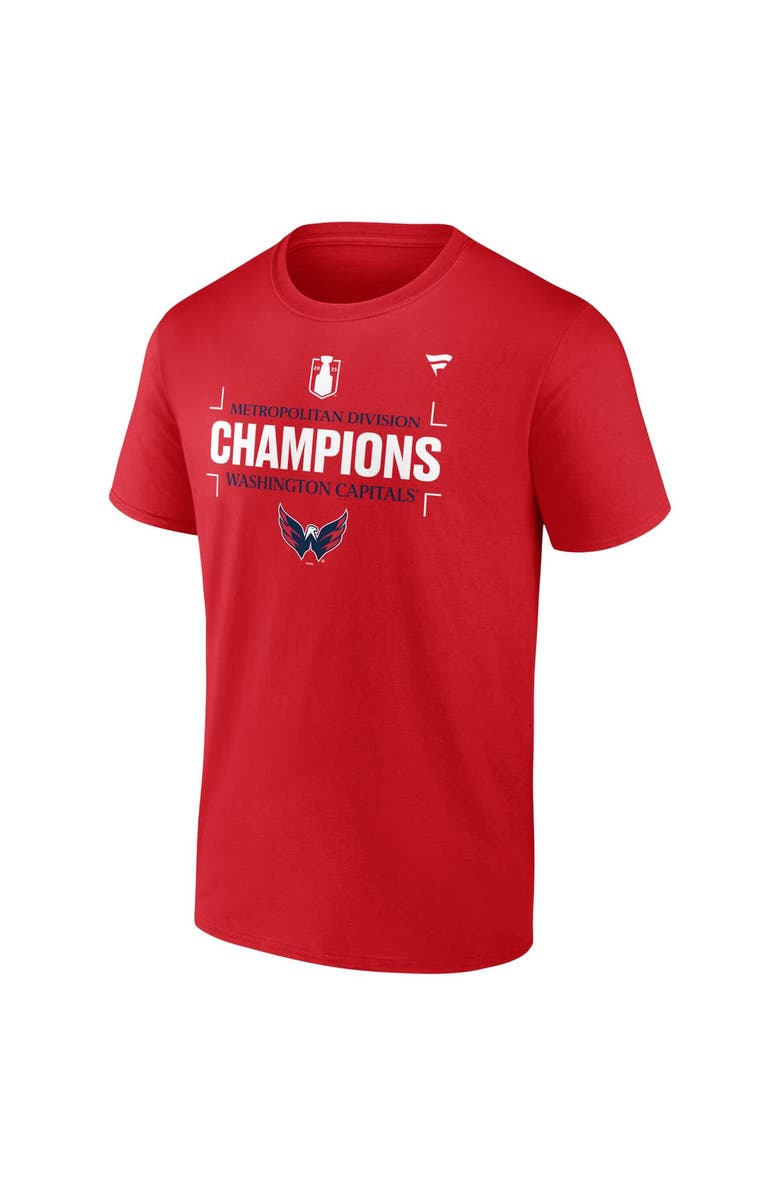 FANATICS Men's Fanatics  Red Washington Capitals 2025 Metropolitan Division Champions T-Shirt, Alternate, color, 