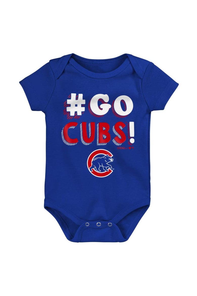 Infant Royal/Red/Gray Chicago Cubs Born To Win 3-Pack Bodysuit Set, Alternate, color, ROYAL
