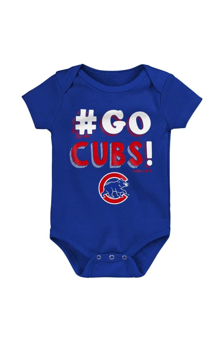 Outerstuff Infant Royal/Red/Gray Chicago Cubs Born To Win 3-Pack Bodysuit Set, Alternate, color, Royal