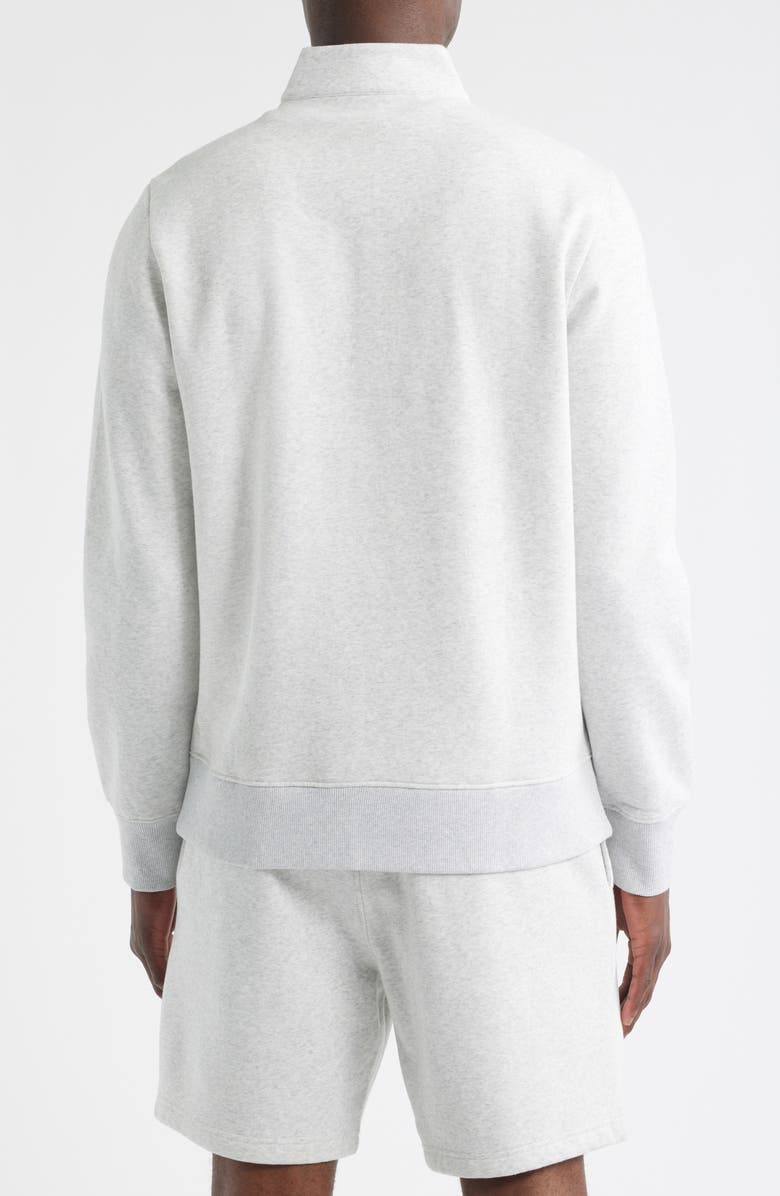 Zella Vital Fleece Quarter Zip Pullover, Alternate, color, Grey Fog Heather