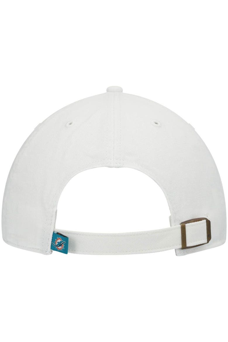 Men's '47 White Miami Dolphins Clean Up Adjustable Hat, Alternate, color, White