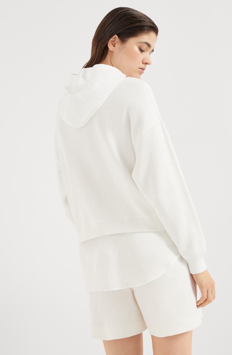 Brunello Cucinelli Faux Layered sweatshirt with monili, Alternate, color,