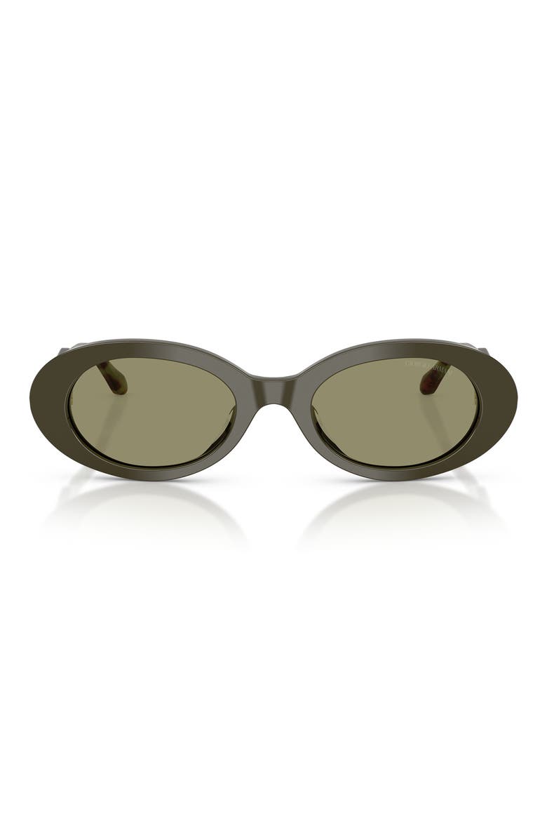 52mm Oval Sunglasses, Main, color, VERDE BARCA/ GREEN