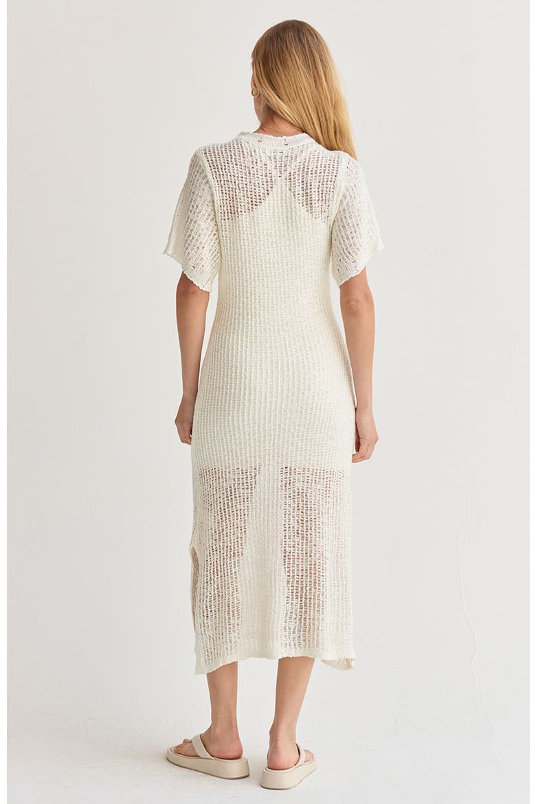 Netted Knit Dress, Alternate, color, Ivory