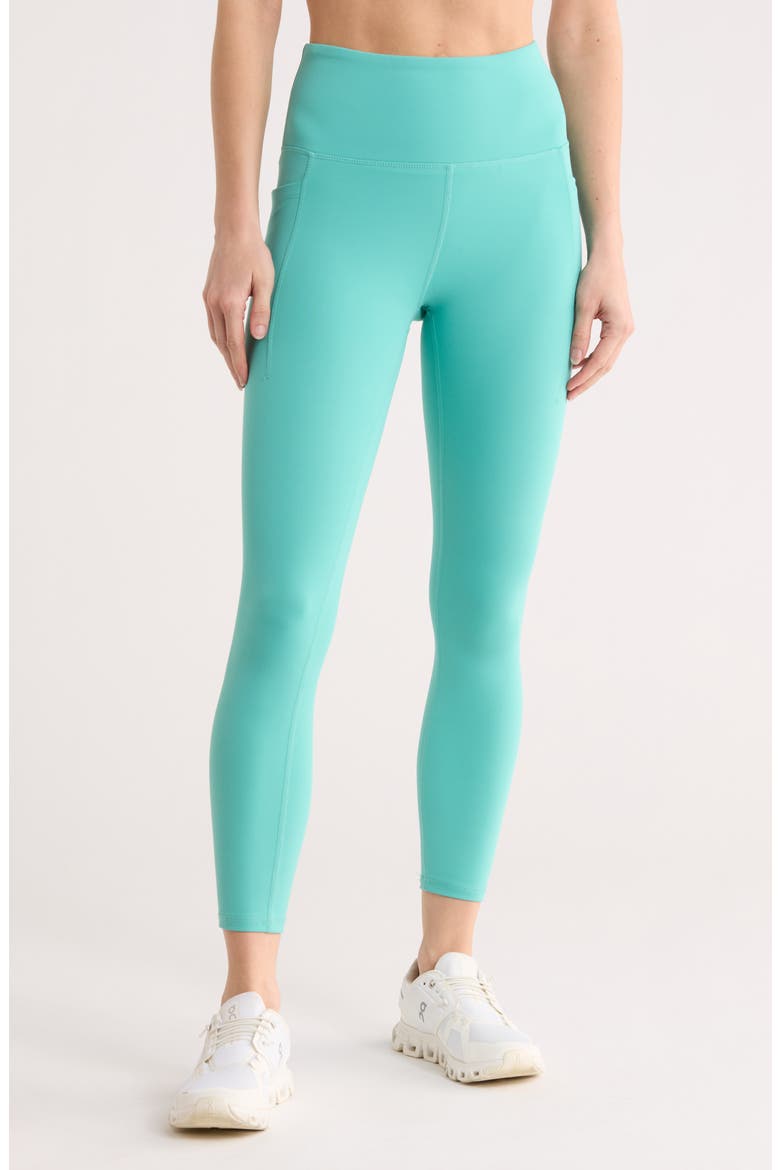 Alba Pocket Crop Leggings, Main, color, AGATE GREEN
