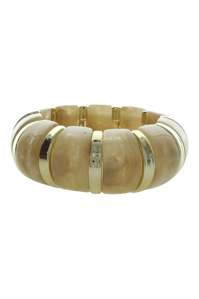 Kenze Boho Bangle Bracelet, Main, color, GOLD / BROWN