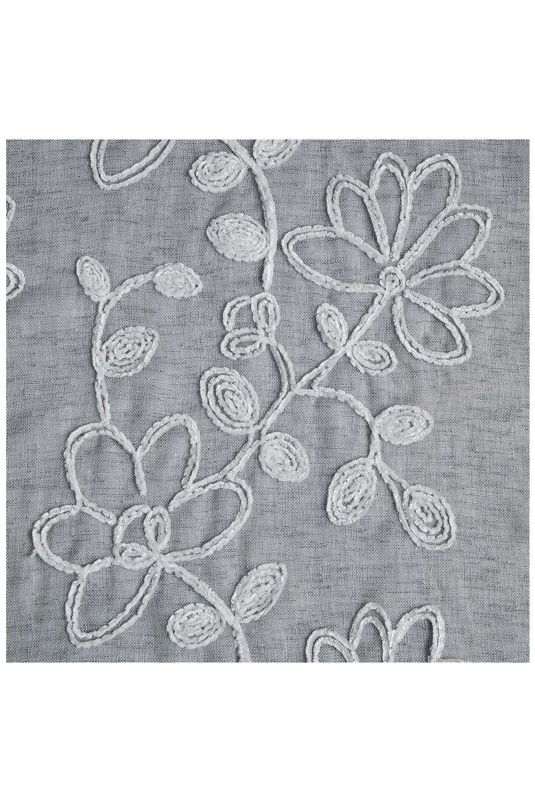 Set of 2 Embroidered Sheer Curtain Panels, Alternate, color, SILVER