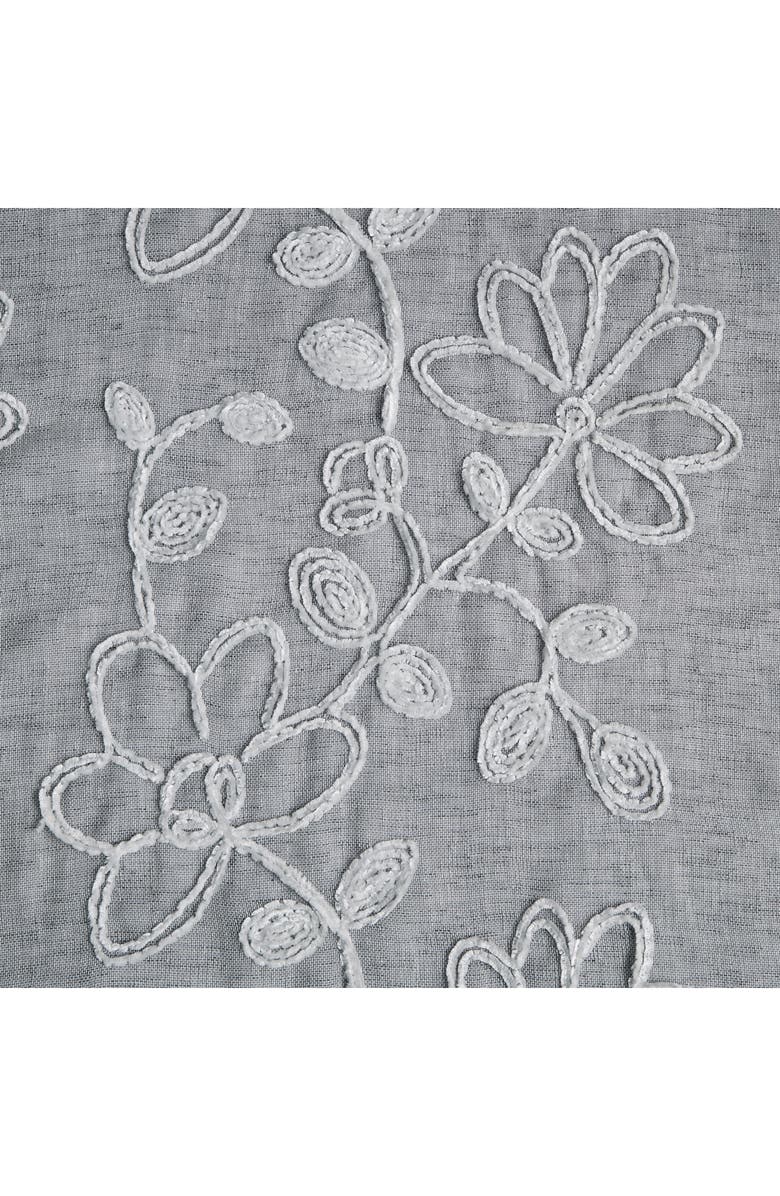 DAINTY HOME Set of 2 Embroidered Sheer Curtain Panels, Alternate, color, Silver