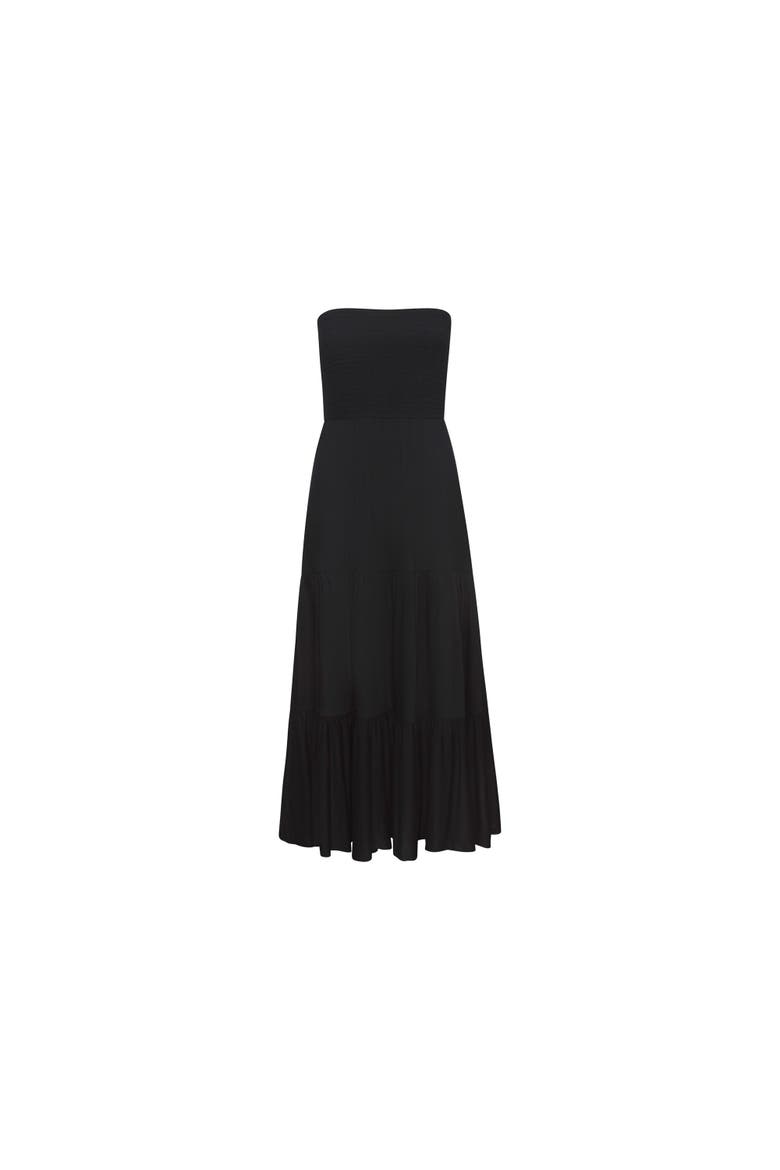 Convertible Tiered Dress, Alternate, color, Black