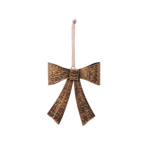 Bow Brass Metal Christmas Tree Ornament