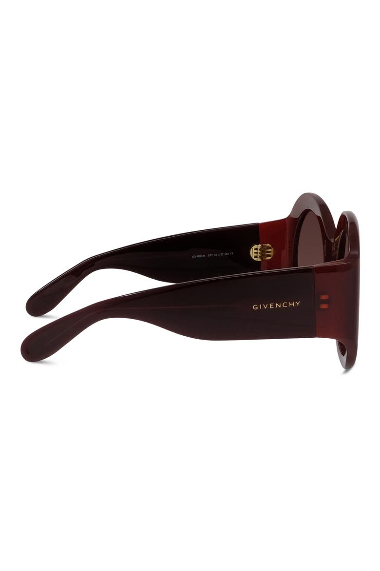 Cocoon 56mm Round Sunglasses, Alternate, color, SHINY BORDEAUX / GRADIENT