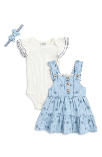 Nicole Miller Babies'  Jumper Dress, Bodysuit & Headband Set