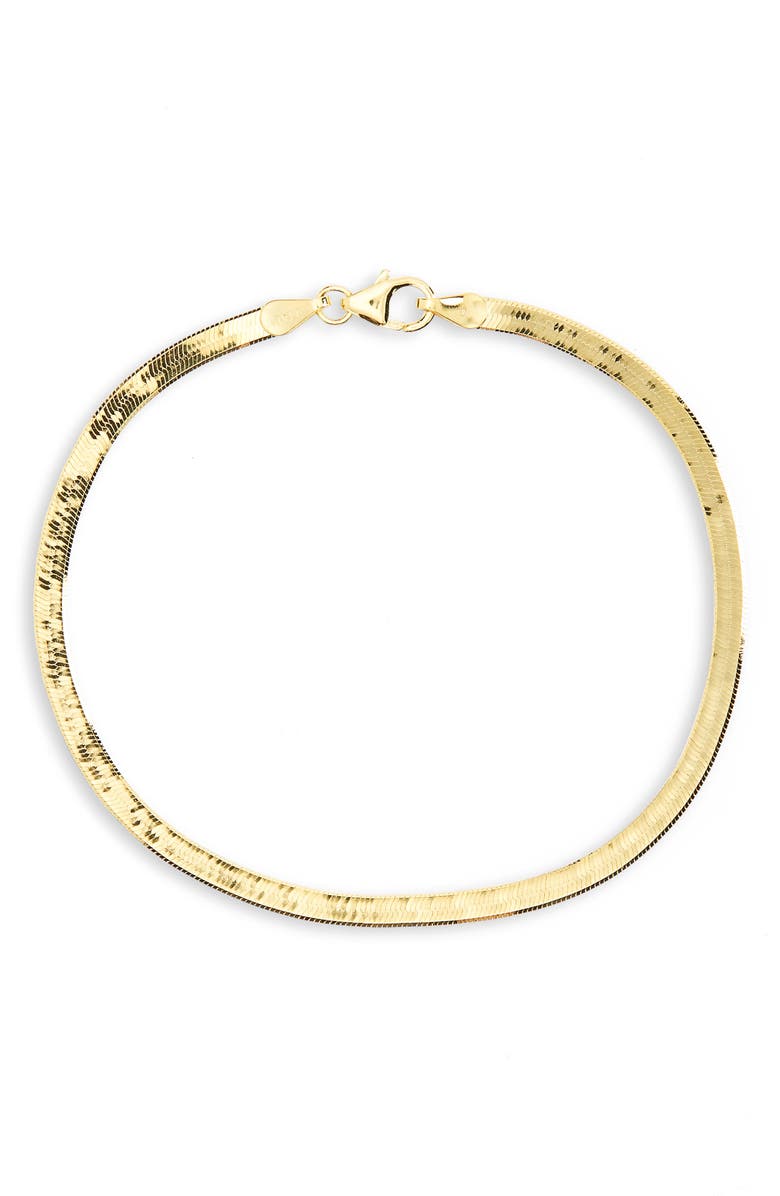 Bony Levy 14K Gold Herringbone Bracelet, Main, color, 14K Yellow Gold
