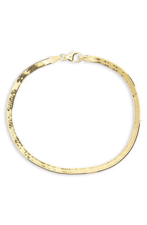 14K Gold Herringbone Bracelet (Trunk Show Exclusive)
