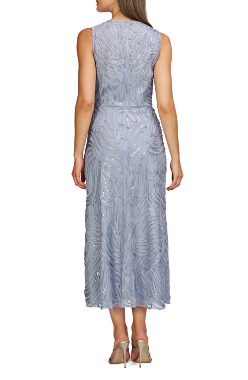 Js Collections Cassandra Soutache Cocktail Dress In Ash Blue