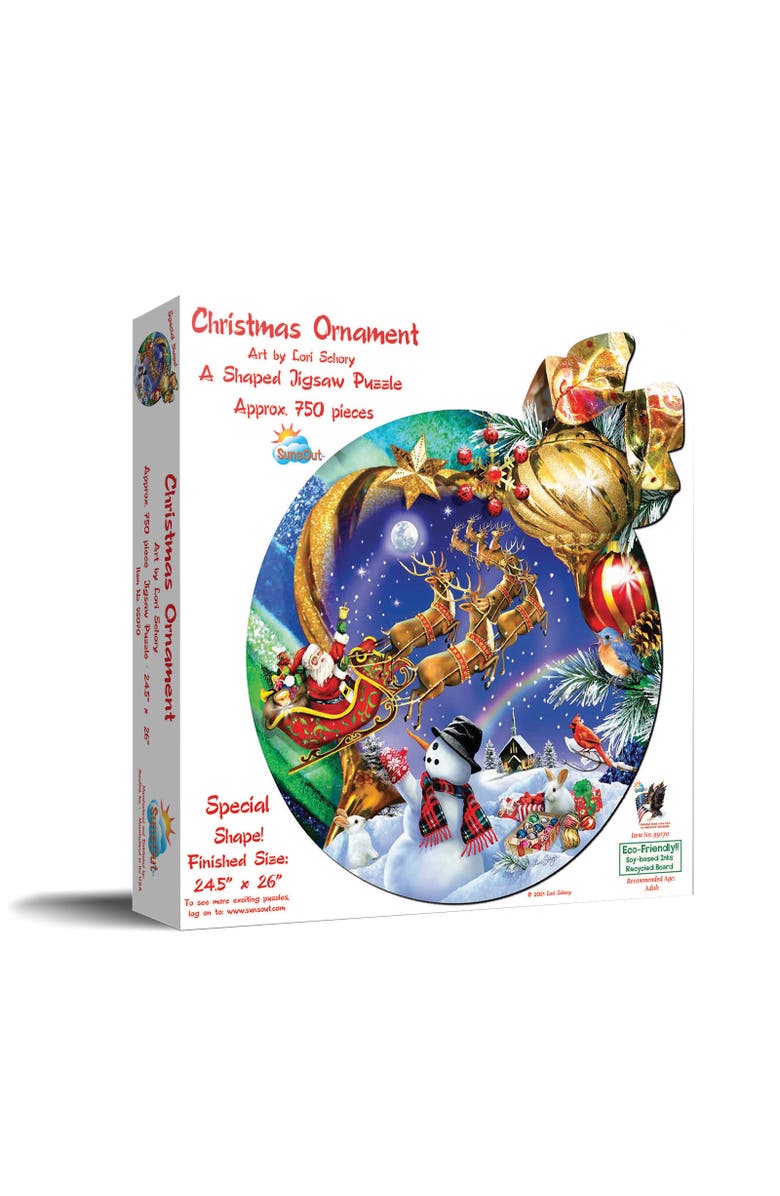 Sunsout Christmas Ornament 750 piece Jigsaw Puzzle for Adults Special Shape, Main, color, Multicolor