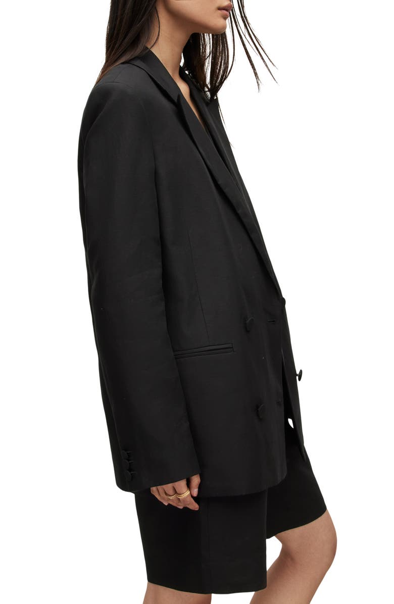 AllSaints Petra Double Breasted Blazer, Alternate, color,