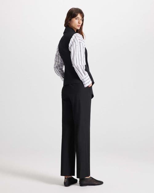 Theo The Label Daphne Tie Front Vest Jacket In Black
