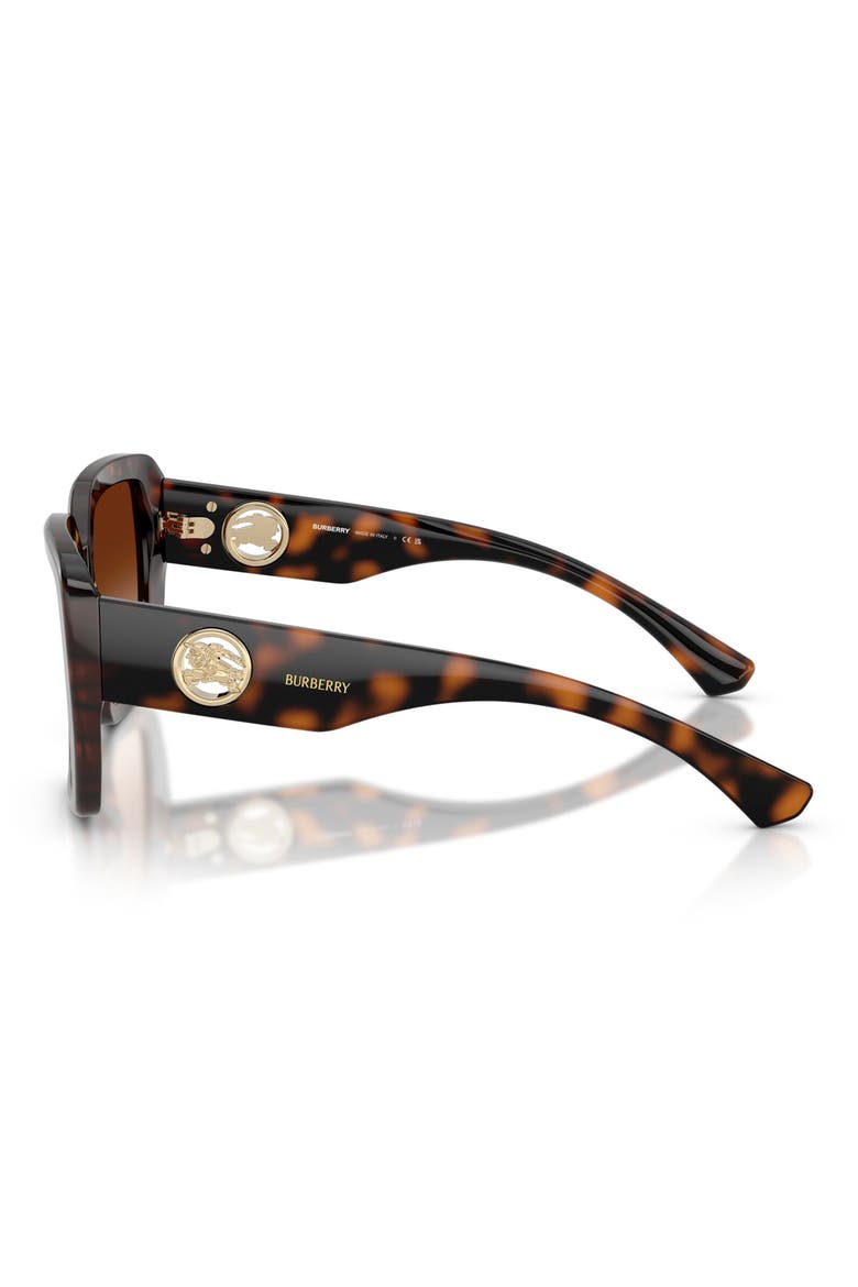 54mm Square Sunglasses, Alternate, color, DARK HAVANA / BROWN GRADIENT