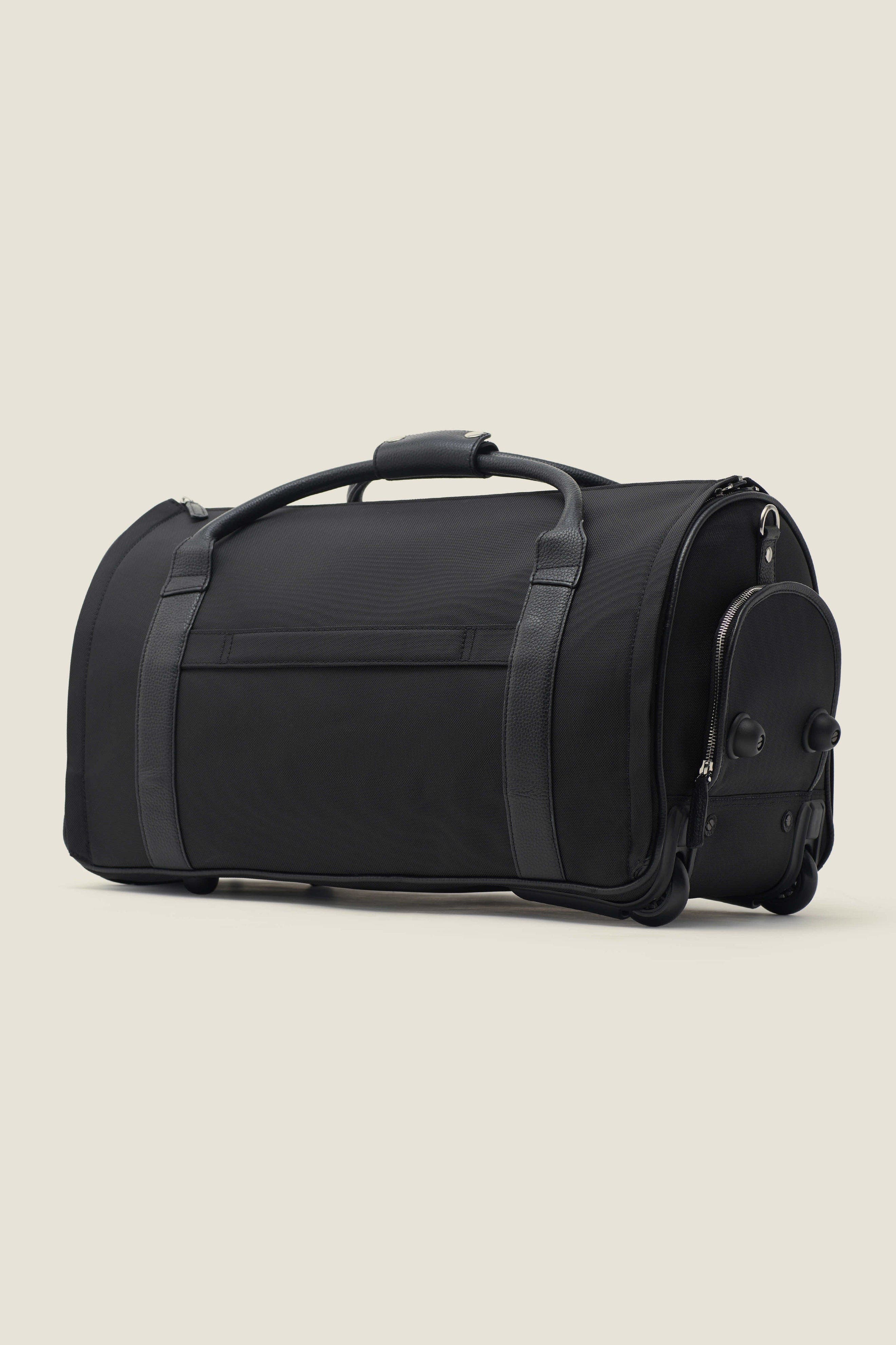Nova Convertible Rolling Nylon Garment Duffle, Alternate, color, Black Nylon