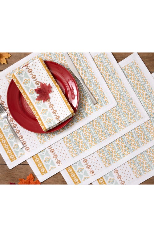 Design Imports Golden Gardens Set Of Four Placemats In Multi