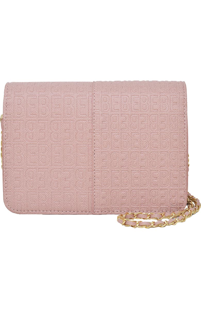 bebe Ailey Embossed Large Crossbody Bag, Alternate, color, Solid Dark Blush