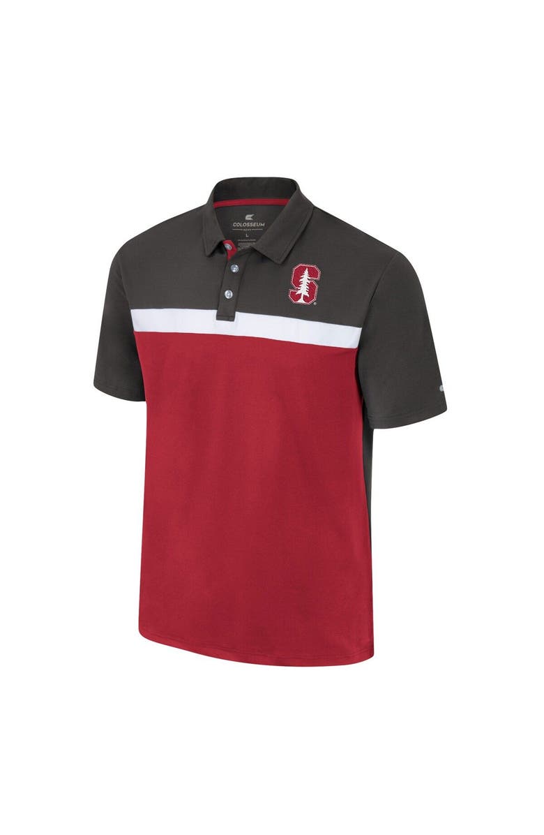 COLOSSEUM Men's Colosseum Charcoal Stanford Cardinal Two Yutes Polo, Alternate, color, 