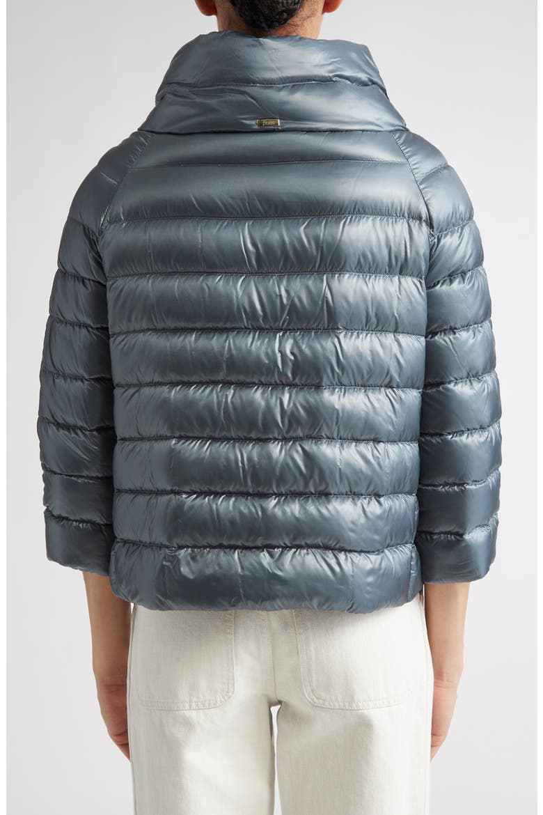 Sofia Iconic Down Crop Puffer Jacket, Alternate, color, PEACOCK BLUE