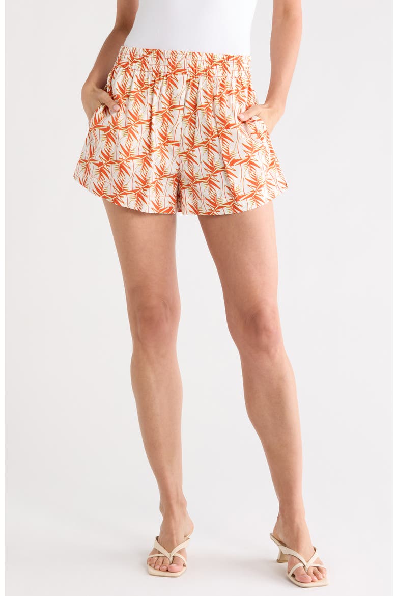 Laila Shorts, Main, color, PALM GEO ORANGE