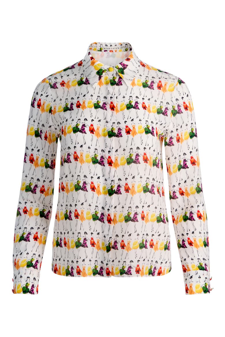 Willa Staceface Silk Shirt, Alternate, color, WOMENS DAY