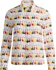 Alice + Olivia Willa Staceface Silk Shirt