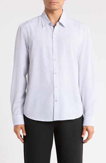 Printed Stretch Long Sleeve Shirt