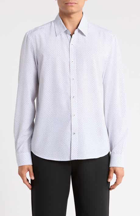 Printed Stretch Long Sleeve Shirt